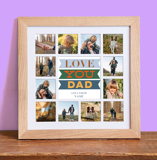 Love You Dad Multi Photo Collage Frame