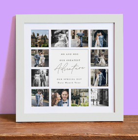 Mr & Mrs Wedding Photo Collage Frame