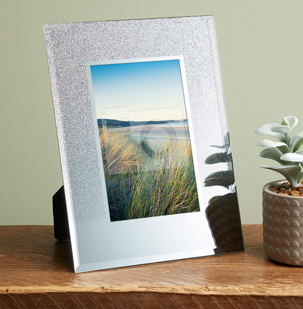 Glitter Mirror Photo Frame - Portrait