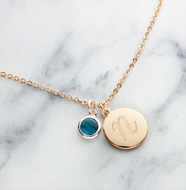 Initial bracelet hotsell with birthstone