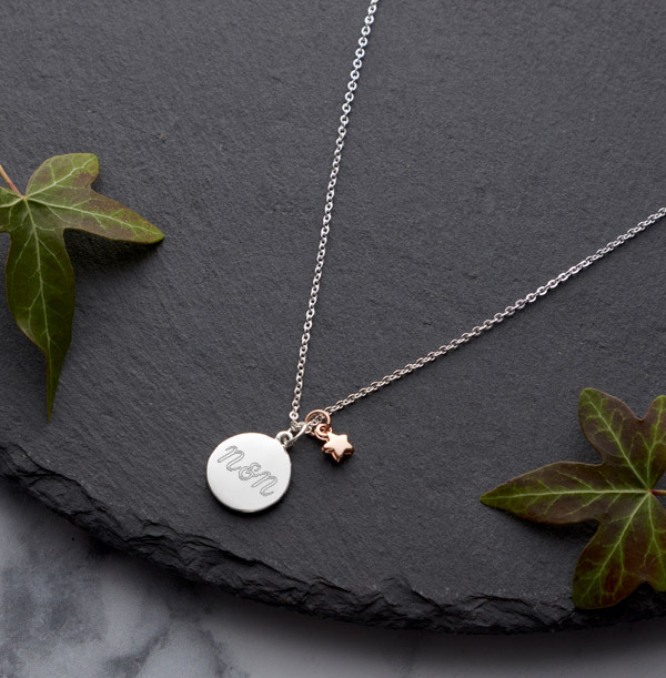 Couples Initials Star Charm Necklace Personalised Funky Pigeon IE
