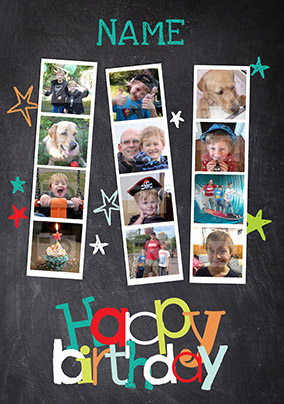 General Birthday - Blackboard Photo Strip