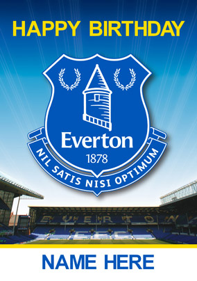 Everton FC - Happy Birthday Footy Fan