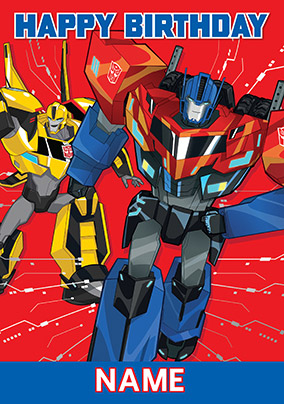 Transformers Happy Birthday Card