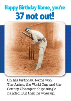 Dreaming of Cricket Birthday Card - Jolly Follies
