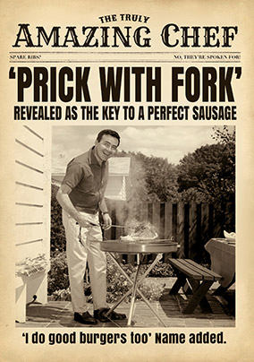 Prick With Fork Birthday Card - Fleet Street