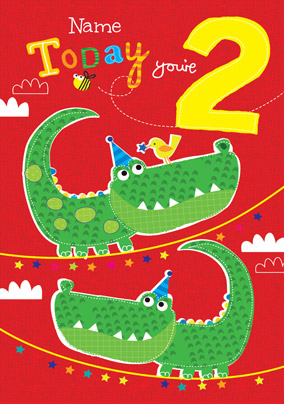 Abacus - Two Year Old Birthday Card Snappy 2nd Birthday