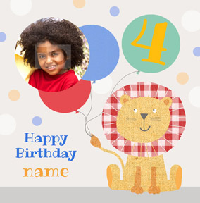 It's a Kid Thing - Birthday Card Photo Upload Boy 4 Today