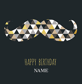 Happy Birthday Moustache Card