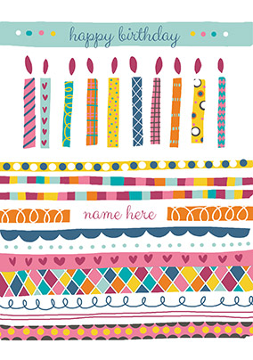 Happy Birthday Candles Card