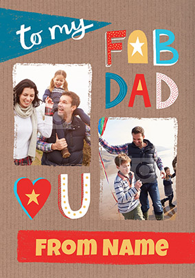 Fab Dad Photo Birthday Card