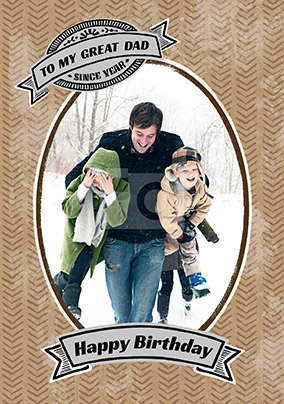 My Great Dad Photo Birthday Card