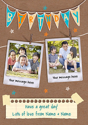 Birthday Bunting Photo Card