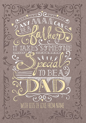 Special To Be A Dad Personalised Card