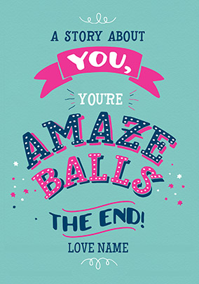 Amaze Balls Birthday Card