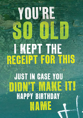 Just in case Birthday Card