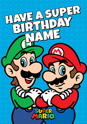 Super Mario Birthday Card - Have a Super Day | Funky Pigeon