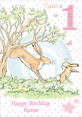 Guess How Much I Love You - Birthday Card You're 1 Today