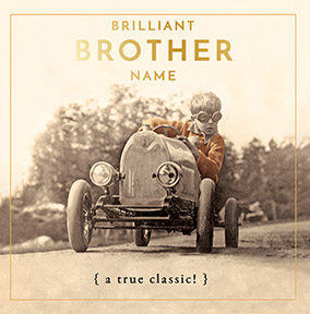Brilliant Brother Personalised Birthday Card