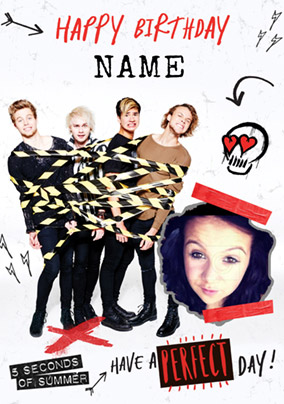 5SOS Birthday Card - Have a Perfect Day