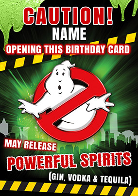 Ghostbusters Birthday Card - Powerful Spirits