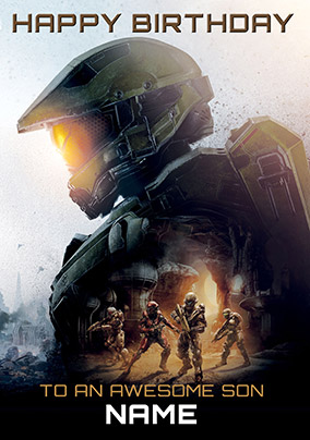 Halo Son Birthday Card - To an Awesome Son