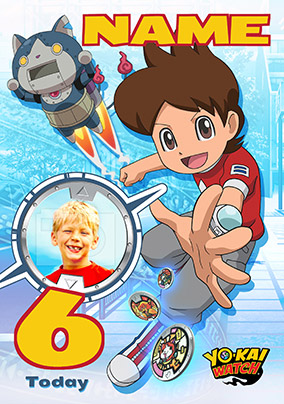 Yo-Kai Watch 6th Birthday Photo Upload Card