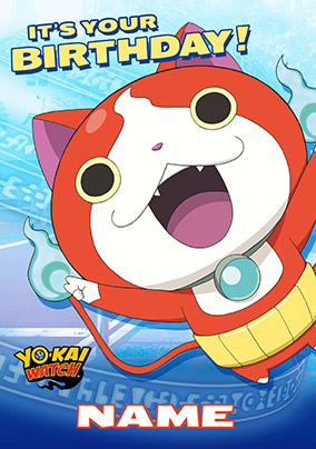 Yo-Kai Watch Cat Birthday Card