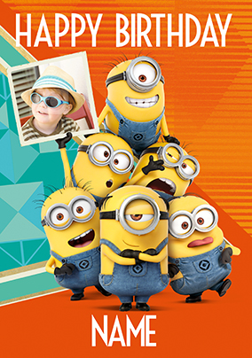 Despicable Me Photo Birthday Card