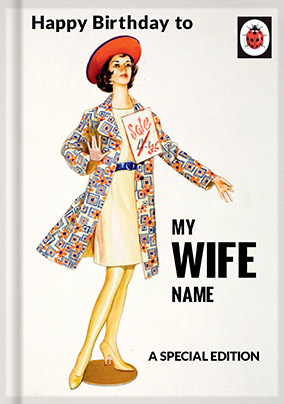 Wife Ladybird Book Birthday Card