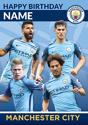 Manchester City FC Birthday Card - Players