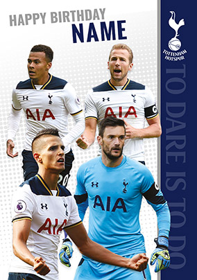 Z DSIC Tottenham Hotspurs Football Club Birthday Card - players