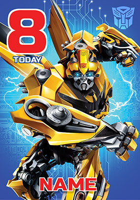 Transformers 8 Today Personalised Birthday Card