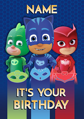 PJ Masks Personalised Birthday Card