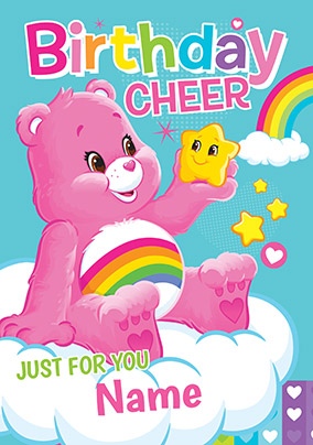 Birthday Cheer Care Bears Personalised Birthday Card