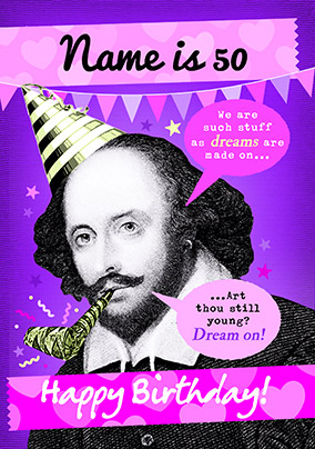 Dream On Personalised Birthday Card
