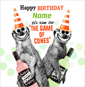 Game Of Cones Personalised Birthday Card