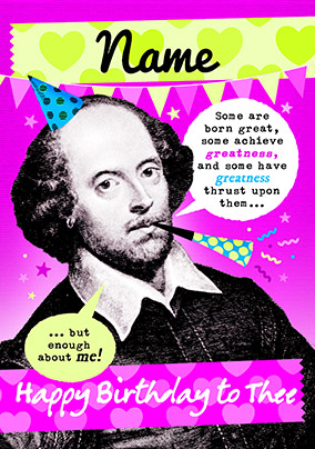 Greatness Personalised Birthday Card