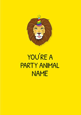 Party Animal Personalised Card