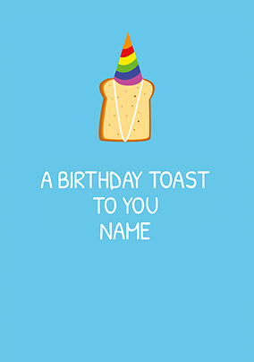 Birthday Toast Personalised Card