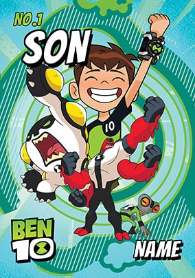 Ben 10 - No.1 Son Personalised Card