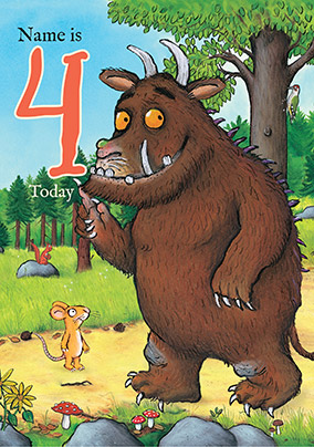 The Gruffalo - 4 Today Personalised Card