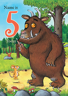 The Gruffalo - 5 Today Personalised Card
