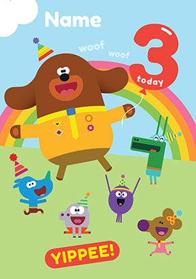Hey Duggee - 3 Today Personalised Card