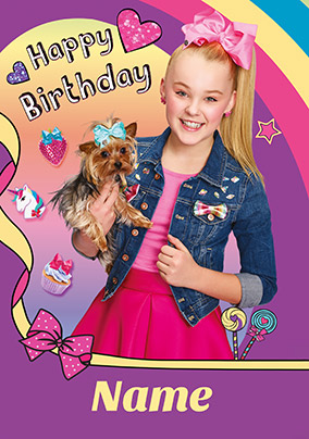 JoJo Bows - Happy Birthday Personalised Card