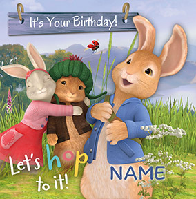 Peter Rabbit Personalised Birthday Card
