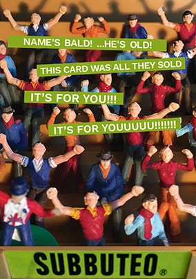 Football Crowd Personalised Birthday Card
