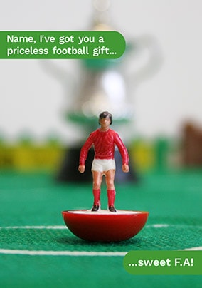 Priceless Football Gift Personalised Card