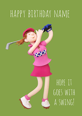 Goes With A Swing Personalised Card