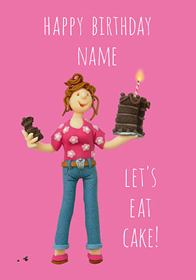 Eat Cake Personalised Card